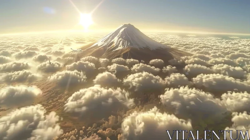 Mount Fuji Landscape - Majestic Beauty of Japan's Highest Peak AI Image