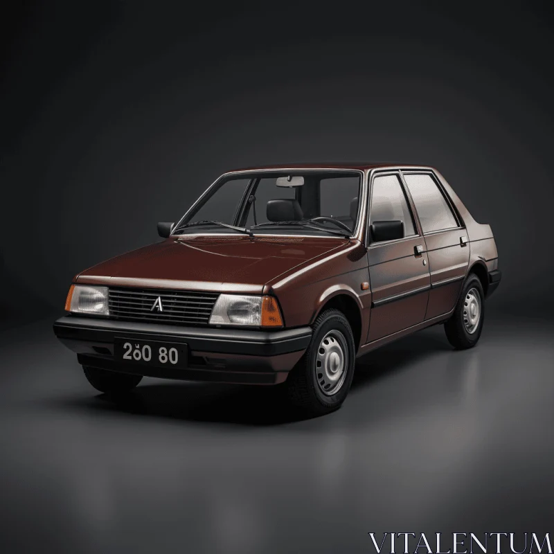 Brown Model Car - Realistic and Detailed Renderings AI Image