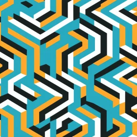 Colorful Hexagon Geometric Pattern - Depth and Motion