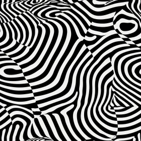 Stylish Black and White Wavy Stripes Pattern