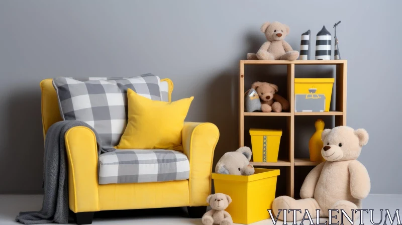 AI ART Warm and Inviting Children's Room with Toys