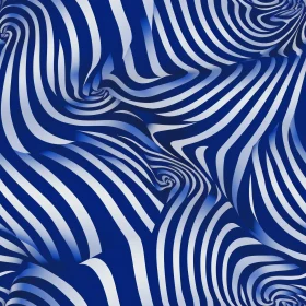 Zebra Inspired Blue and White Stripes Pattern