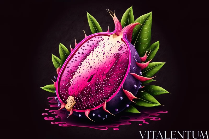 Captivating Dragon Fruit Digital Art | Hyper-Realistic 3D Illustration AI Image