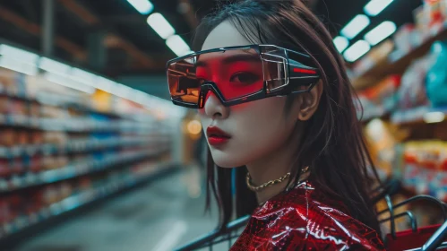 Futuristic Red Glasses: A Serious Expression of Fashion