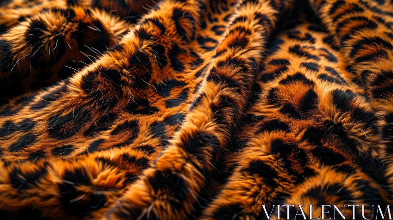 Close-up of a Leopard's Fur: Exquisite Textures and Patterns AI Image