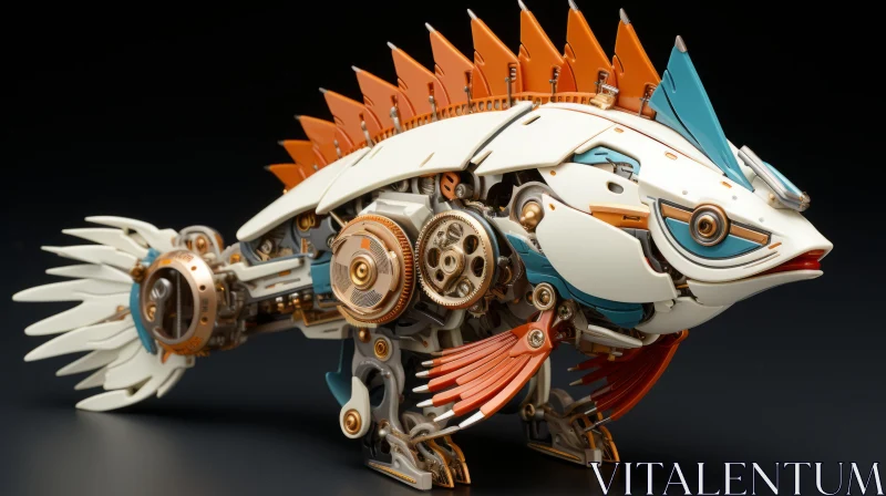 Mechanical Fish Art - Intricate Design and Fantastic Hues AI Image