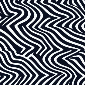 Zebra Skin Stripes Seamless Pattern - Vector Illustration