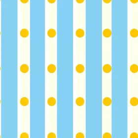 Cheerful Blue and White Stripes with Polka Dots Pattern