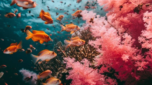 Captivating Undersea View of a Colorful Coral Reef