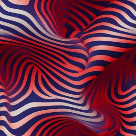 Circular Red, White, and Blue Abstract Background