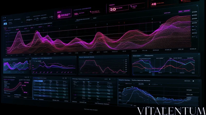 Futuristic Dashboard with Graphs and Charts | Data Visualization AI Image