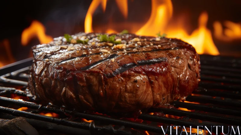 AI ART Juicy Grilled Steak | Flame-Cooked Delight
