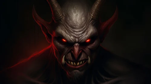 Sinister Demon Portrait - Dark Fantasy Art