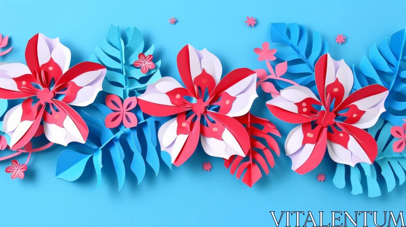 Stunning 3D Paper Flower Arrangement | Vibrant Floral Art AI Image