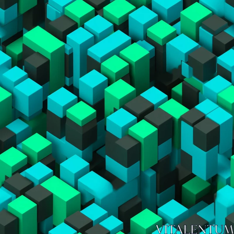 Colorful 3D Cubes Background Illustration AI Image