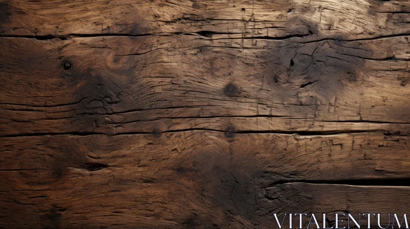 Dark Wooden Background with Rich Grain Pattern AI Image