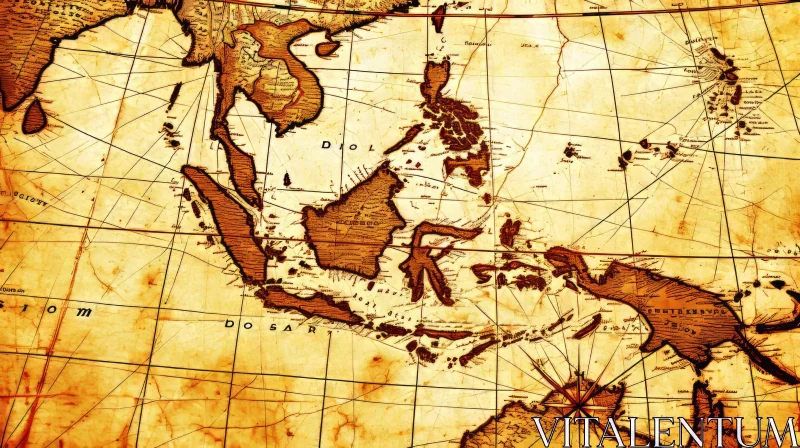 Discover the Enchanting Ancient Map of Southeast Asia AI Image