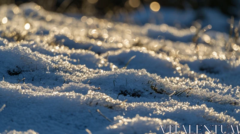 Snow Sparkling in Sunlight: A Winter Wonderland AI Image