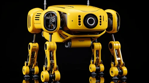 Bold Yellow Robot - A Blend of Technology and Art