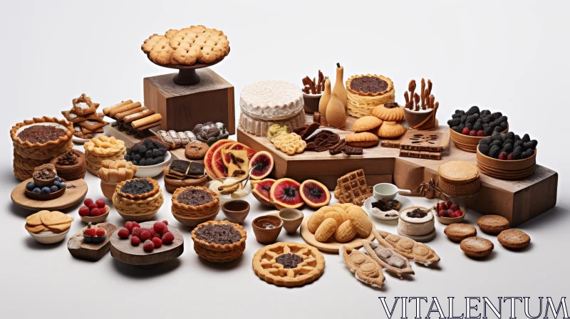 Decadent Pastries and Desserts Still Life AI Image