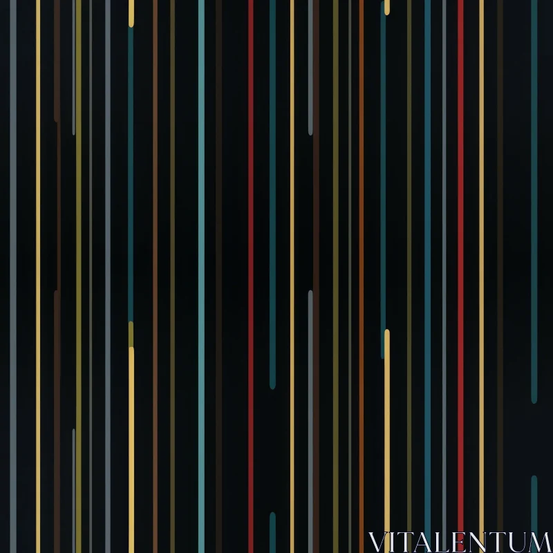 AI ART Colorful Abstract Vertical Stripes Digital Painting