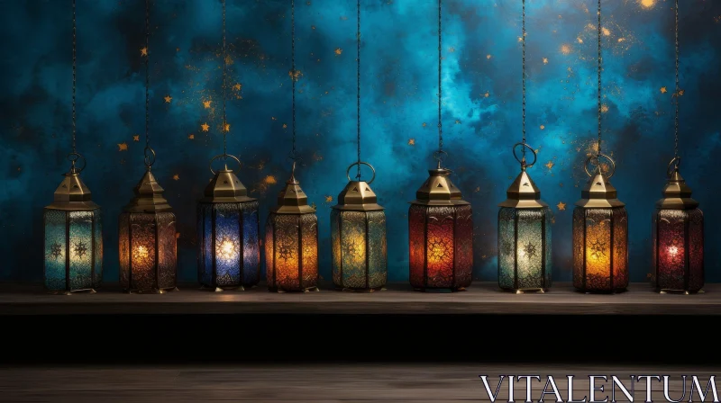 AI ART Moroccan Lanterns - Serene Design