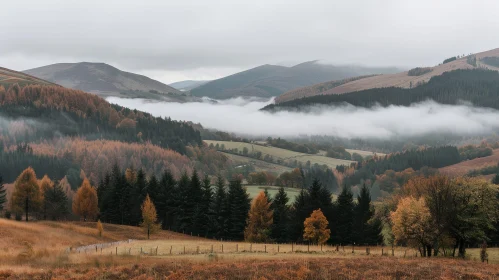 Peaceful Scottish Highlands Valley Landscape