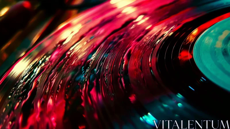Spinning Record Abstract Art - Colorful and Psychedelic Effect AI Image