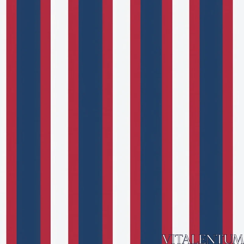 Vertical Stripes Pattern in Red, White, and Blue AI Image