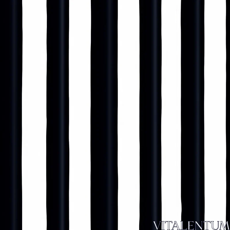 AI ART Classic Black and White Vertical Stripes Pattern