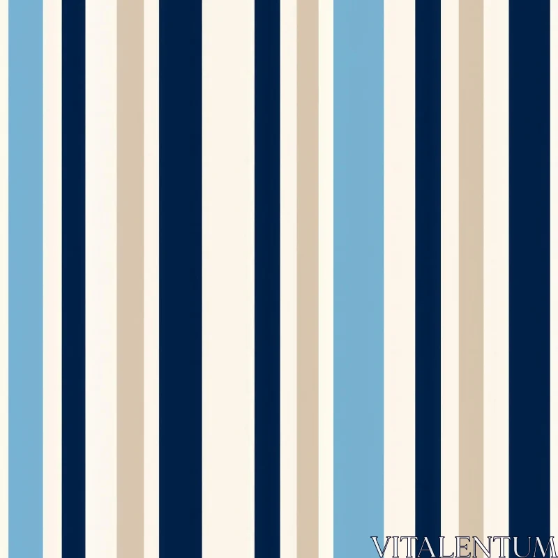 Timeless Beige, Blue & Navy Stripes Pattern
