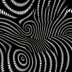 Monochrome Abstract Pattern with Concentric Circles
