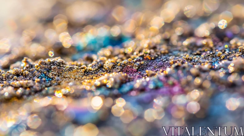 AI ART Colorful Sand Macro Image with Blurred Background