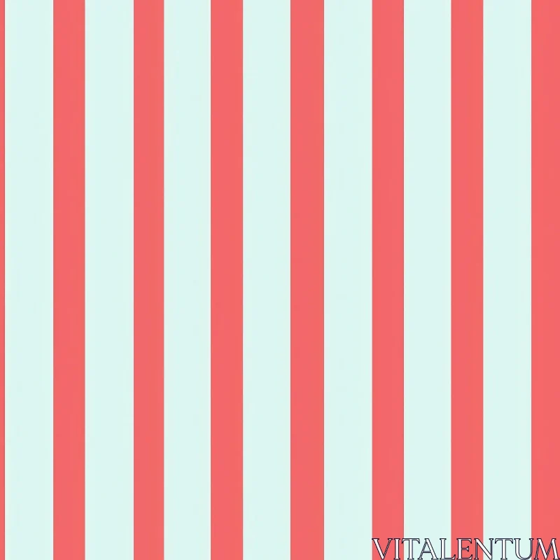 Coral and Mint Green Vertical Stripes Pattern AI Image