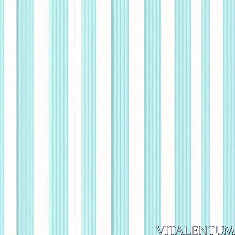 AI ART Mint Green and White Vertical Stripes Pattern
