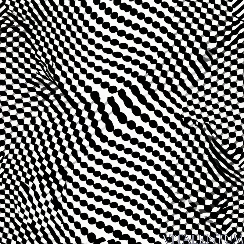 Retro Black and White Halftone Pattern for Versatile Background Use AI Image