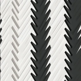 Black and White Herringbone Pattern - Modern Design