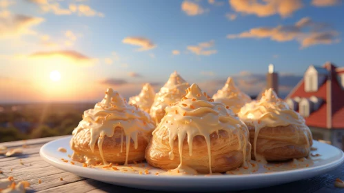 Cream Puffs at Sunset: A Delectable Delight