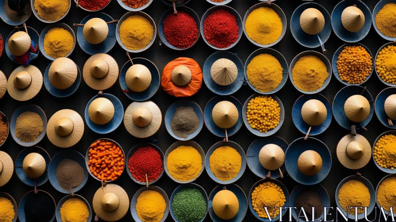 Spice Market Stall - Top View AI Image