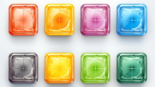 Colorful Square Icons Collection