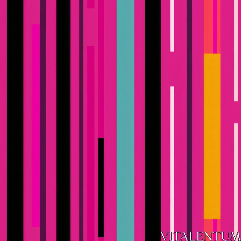 AI ART Colorful Abstract Painting with Vertical Stripes