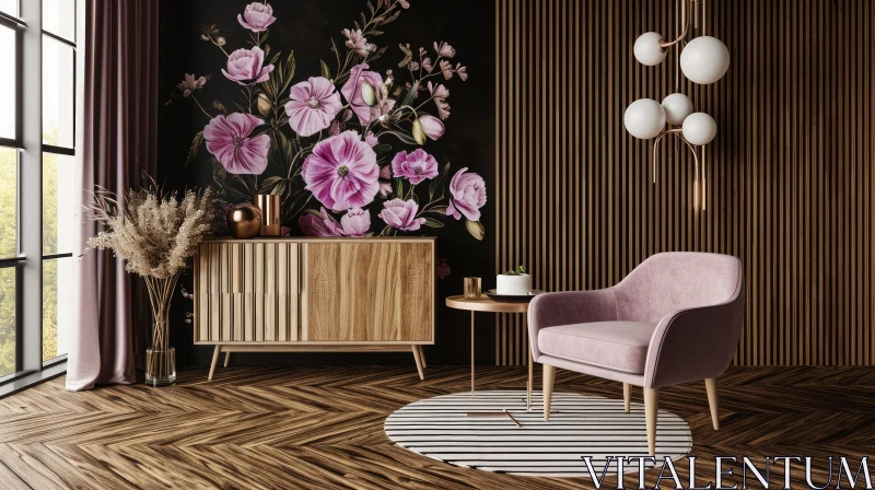 Cozy Living Room Interior Design AI Image