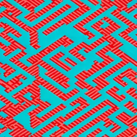 Dynamic Red and Blue Stripes Pattern | Geometric Design