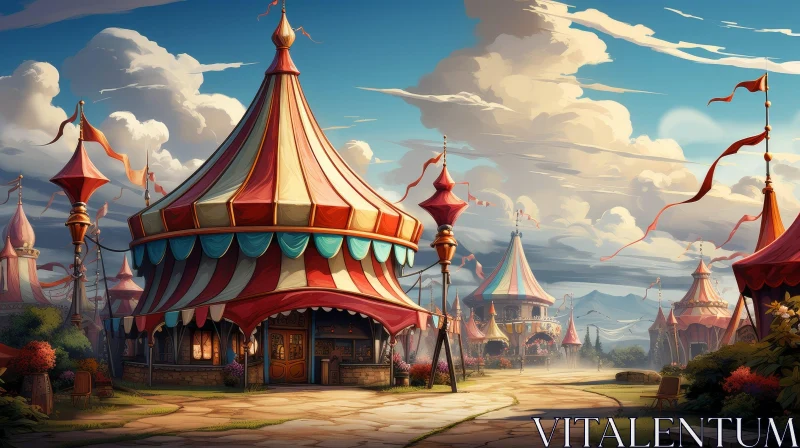 Enchanting Fantasy Circus Scene AI Image