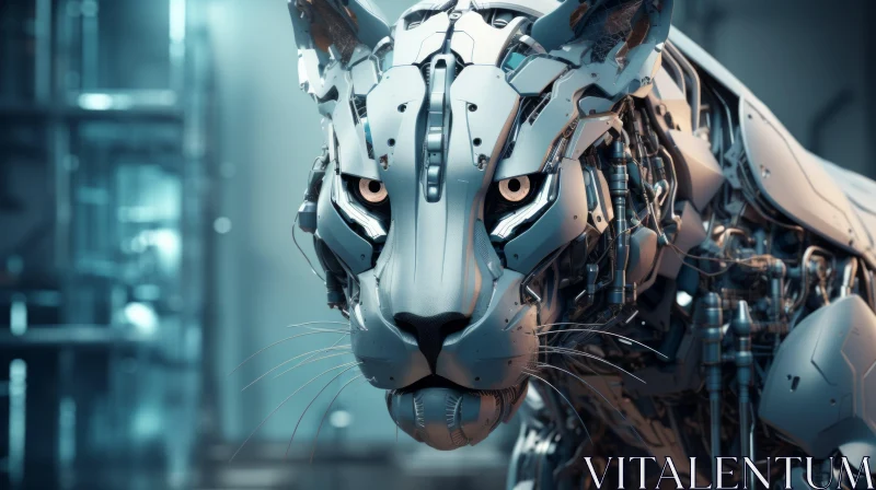Futuristic Mecha-Tiger: A Fusion of Baroque and Futurism AI Image