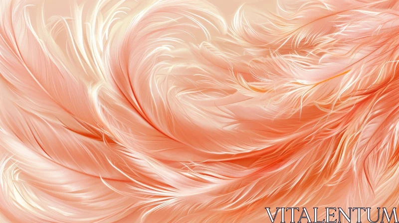 Pink Feathers Swirling Pattern - Softness and Elegance AI Image