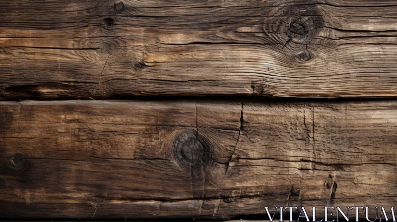 Rustic Wooden Plank Close-up | Dark Brown Texture AI Image