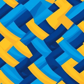 Stylish Blue and Yellow Diagonal Stripes Pattern