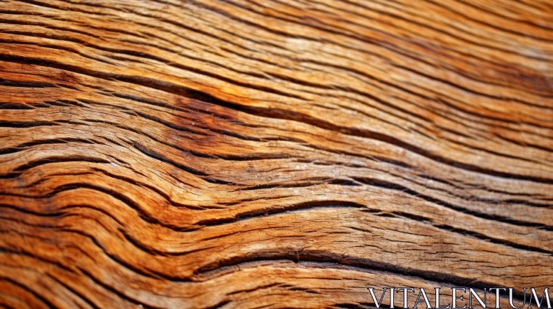 Dark Brown Weathered Wood Texture Close-Up AI Image