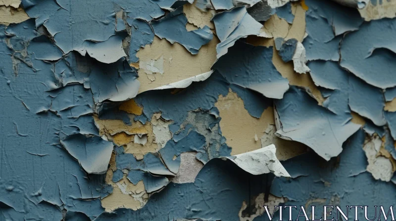 Peeling Paint: A Captivating Abstract Exploration AI Image